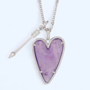 Silver Ansley Heart Pendant Kendra Scott Necklace